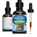 Benessere animale Detox Oro per gatti - Detossicazione Gentle & Eliminazione Supporto, Immune System Care, Nettle, Beato Thistle, Burdock Root - Veterinarian-Formulated Herbal Supplement 2 oz (59 ml)