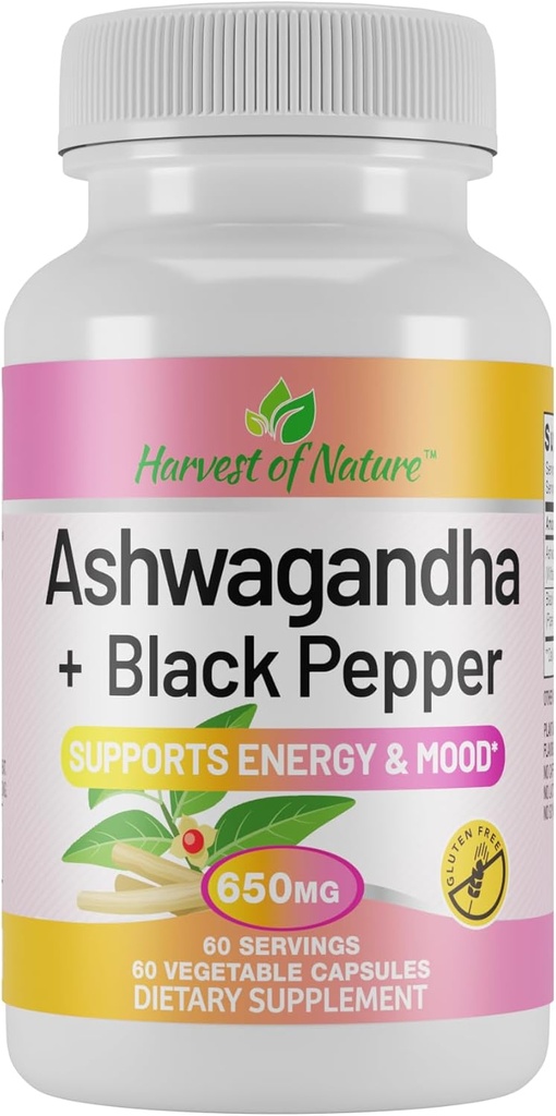 Vendemmia della natura Happy Calm Ashwagandha & Black Pepper