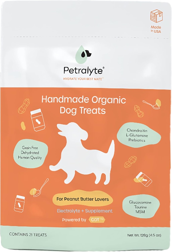 Petralyte Dog Electrolyte e Joint Supplement | Organic & All Natural Dog Vitamins and Supplements | Dog Multivitamin Blend for Inflammation & Mobility Support | per gli amanti del burro di arachidi