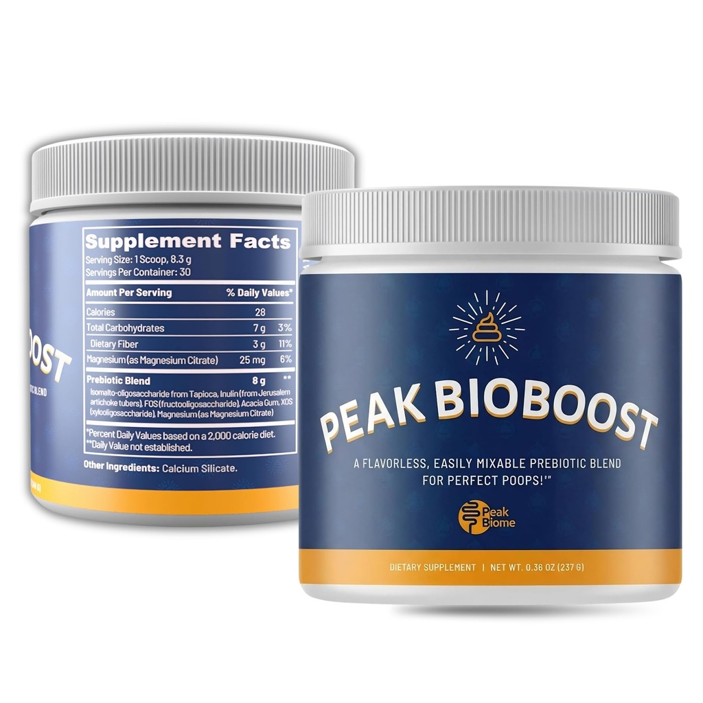 Picco BioBoost - Prebiotico Supplemento Fibra - Integratori nutrizionali digestivi senza gusto - Facile da sciogliere Polvere prebiotica - Nessun glutine, soia o latticini - 1 mese di fornitura - 30 Serve