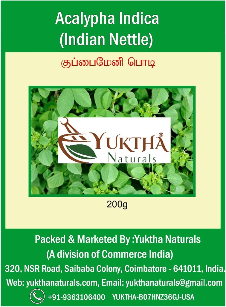 Naturals Harita Manjari Kuppaimeni/Acalypha Indica Polvere/Indian Nettle - 200g