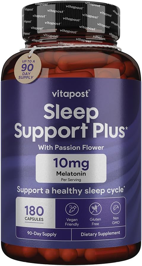 Supporto per il sonno Plus Melatonin & Botanicals per sostenere un ciclo di sonno sano, con sentimenti di calma e relax per un sonno di una grande notte. 180 capsule