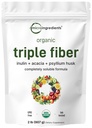 Micro Ingredienti Polvere tripla fibra organica, 2lb | Prebiotico naturale per sostenere la salute digestiva & Gut | Solubile, facilmente digeribile | non aromatizzato, Vegan