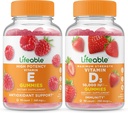 Vitamina E + Vitamina D 10000 IU, Gummies Bundle - Grande Degustazione, Integratore di vitamina, Senza glutine, OGM Free, Gomma masticabile