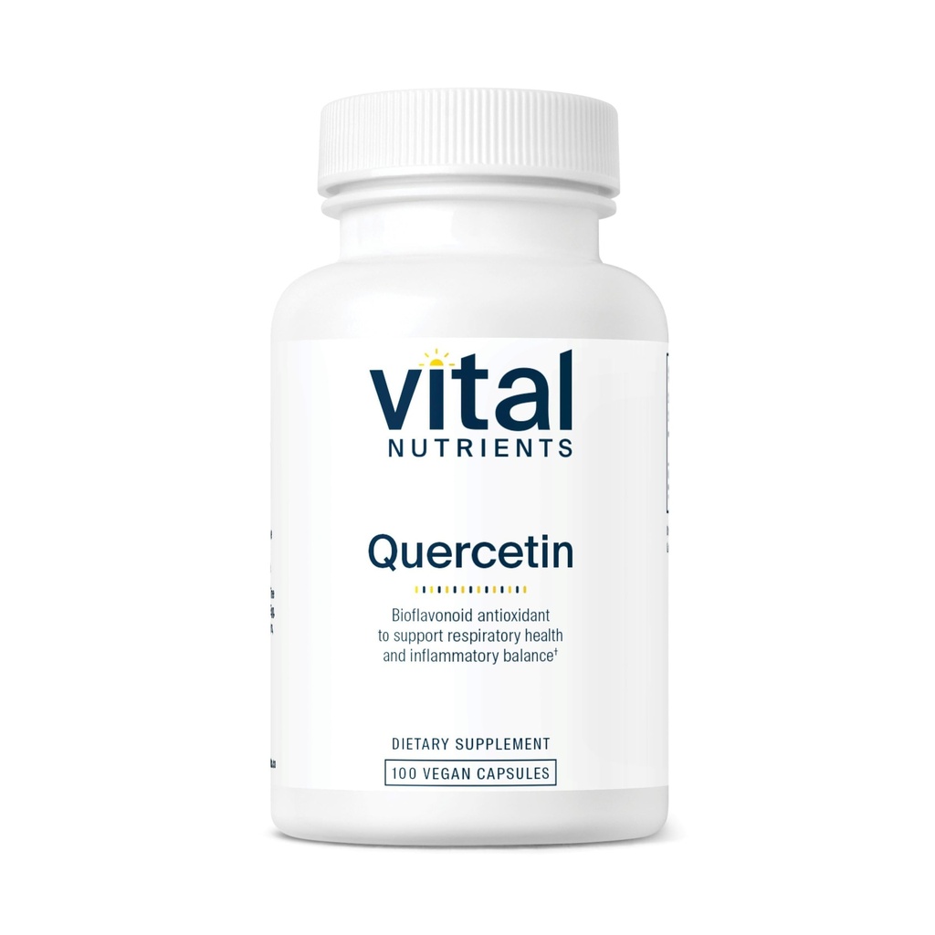 Vital Nutrients Quercetin | Vegan Quercetin Supplemento con Bioflavonoidi per Sinus, Respiratory, Heart, & Immune Function Support | Gluten, Dairy, Soy Free | 500mg | 100 Capsule