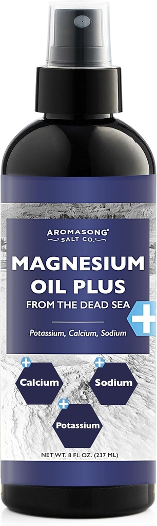 Aromasong Extra Forza Ultra-Pure Magnesio Spray (23 mg Magnesio in ogni spruzzo) 8 Oz, noto per essere utilizzato per mal di testa lenitiva e scossa gamba
