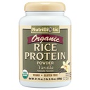 Vaniglia di proteina di riso biologico certificata NutriBiotic, 1 Lb. 5 Oz | Polvere di proteine vegana a basso contenuto di carboidrati | Polvere cruda, certificata Kosher & Keto Friendly | Made Without Chemicals, OGMs & Gluten | Facile da digerire