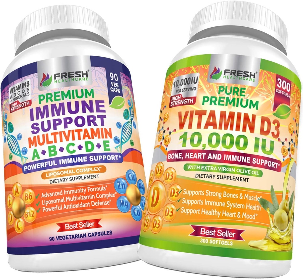 FRESH HEALTHCARE Immune Multvitamin e Vitamina D3 - Bundle