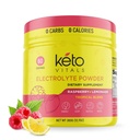Polvere di elettroliti di Keto Vitals - Polvere di elettroliti di Keto senza zucchero con potassio, magnesio, sodio, e calcio - senza polvere di miscela di bevanda di elettrolita di zucchero e di idratazione, 60 Serve, limonata di lampone