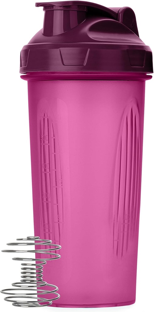 Mr. Pen- Shaker Bottiglie per miscele di proteine, 28 oz, 1 confezione, viola, flacone di Shaker proteico con filo palla di Whisk, bottiglia di frullatore