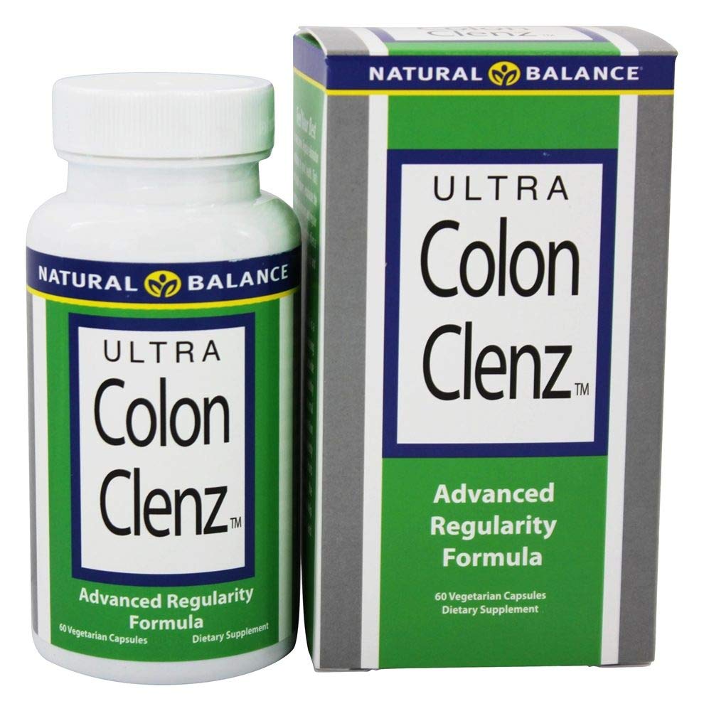 Natural Balance Ultra Colon Clenz | Herbal Cleansing & Regularity Formula per il supporto per la notte | 60 VegCaps, 60 Serv.