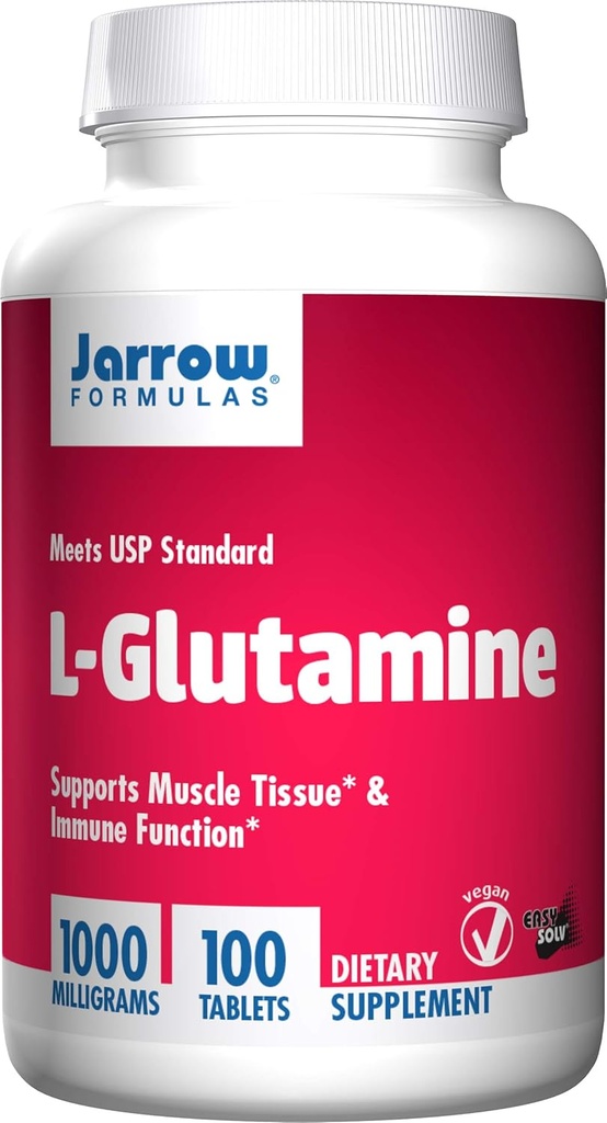Jarrow Formulas Jarrow Formulations Jarrow L-Glutamine Tabs, Supporta tessuto muscolare e funzione immunitaria, 1000 mg, 100 Count