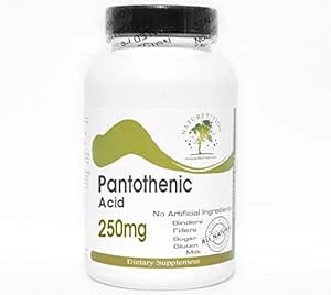 Acido pantotenico 250 mg ~ 200 capsule - No Additivi ~ Integratori di natura