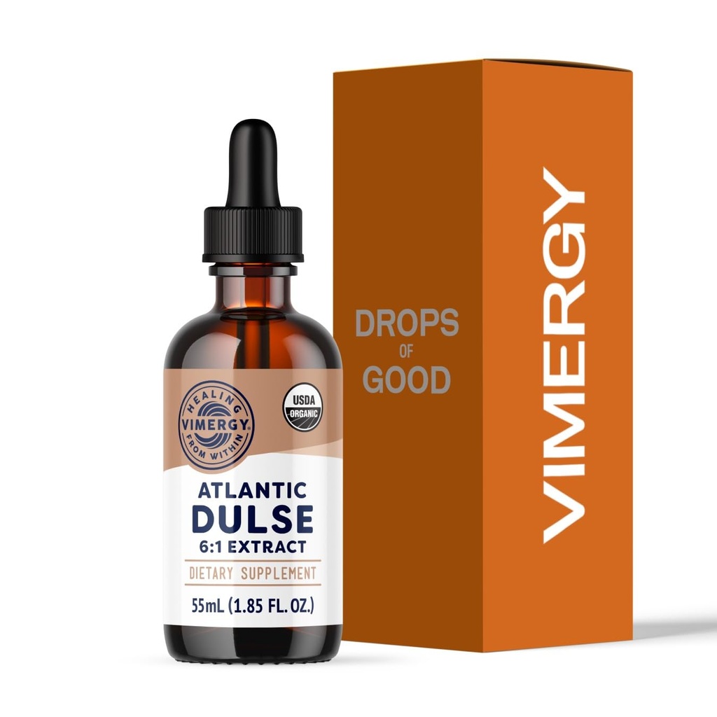 Vimergy Atlantic Dulse Liquid – Supporto Antiossidante* – Promuove la Protezione Radicale Libero* – Organico, Vegano, Senza Glutine – 55 Serve (55 mL)