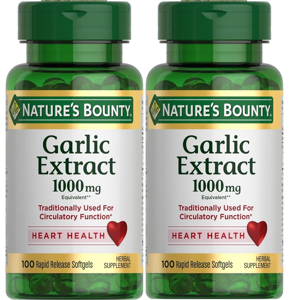 Estratto di aglio di Bounty della natura 1000 mg Softgels 100 ea (Pack of 2)