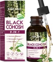 Gocce di cohosh nero, miscela di estratto di erbe per l'equilibrio dell'ormone, supporto di menopausa e sollievo del PMS.