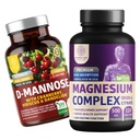 Nutrizione Uno Nutrizione N1N Premium Magnesium Complex [500mg] Alto assorbimento e D-Mannose [1350mg con Mirtillo & Hibiscus], Non OGM e Senza Glutine, 2 Pack Bundle