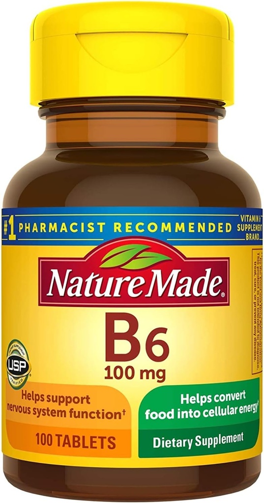 Vitamina B-6 100 mg Tablet 100 ea (Pack of 4)