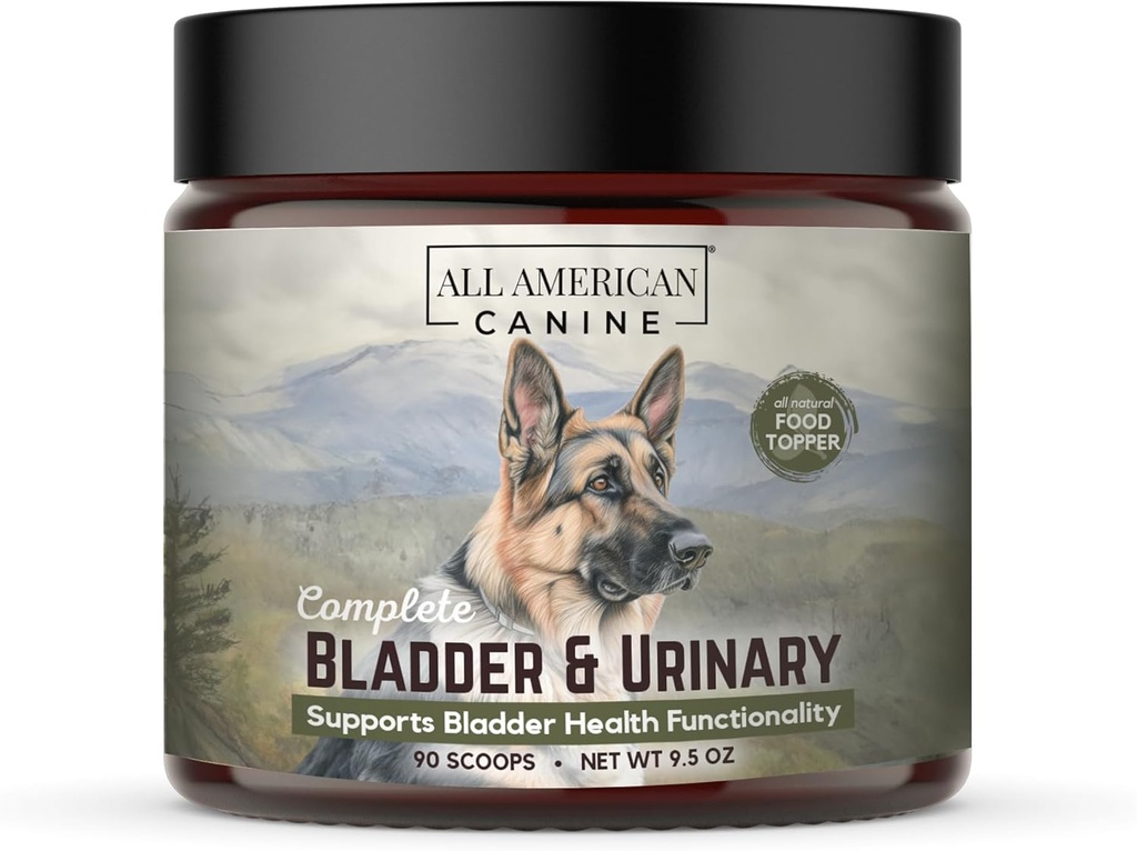 La vescica completa & Urinary Natural Protein-Enriched Cibo di mirtillo polverizzato per tutti i cani, Sostenere la salute urinaria - 90 Serve