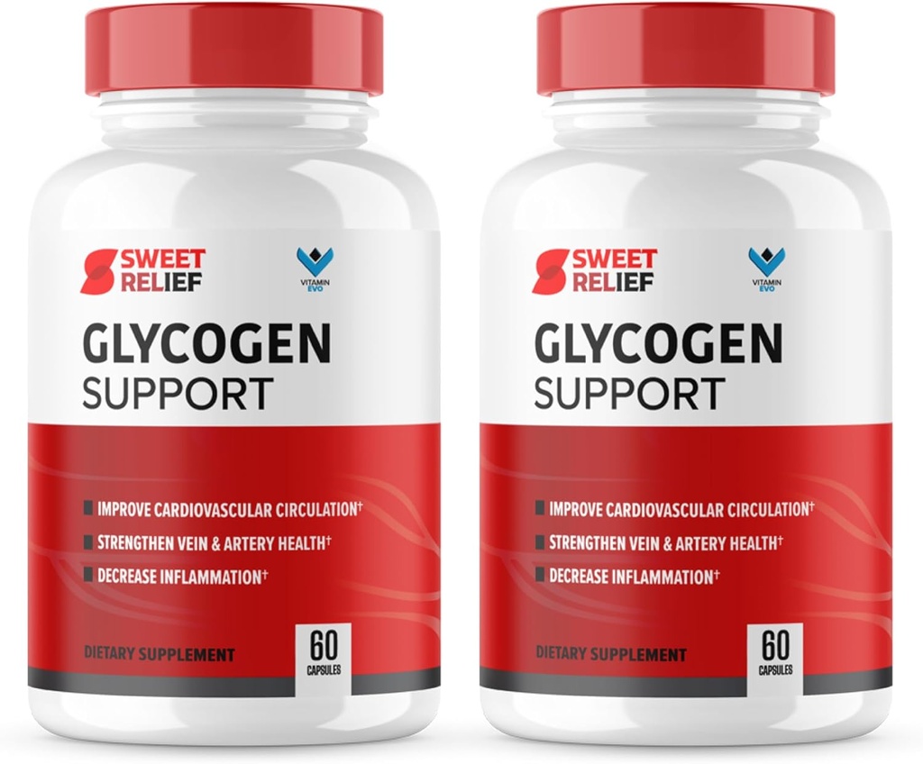 (2 Pack) Supporto di glicogeno di sollievo dolce - Detergente di vaso di sangue di SweetRelief, Capsule di sollievo dolce, Formula avanzata per il benessere generale, Recensioni di sollievo dolce (120 capsule) 2 mesi di fornitura