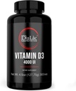 Dulàc - Vitamina D3 4000 IU Supplemento, Promuove l'assorbimento di calcio e fosforo, Supporta le ossa, denti, muscoli e sistema immunitario, 365 compresse, Made in Italy