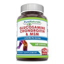Pure Naturals Glucosamine Chondroitin & MSM Supplemento | 1850 Mg per Serving | 120 Capsule | Non-GMO | Gluten-Free Made in USA