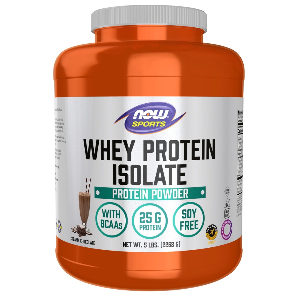 ORA Alimenti Nutrizione sportiva, Isolato di proteine del siero, 25 G con BCAA, Polvere di cioccolato cremoso, 5-Pound