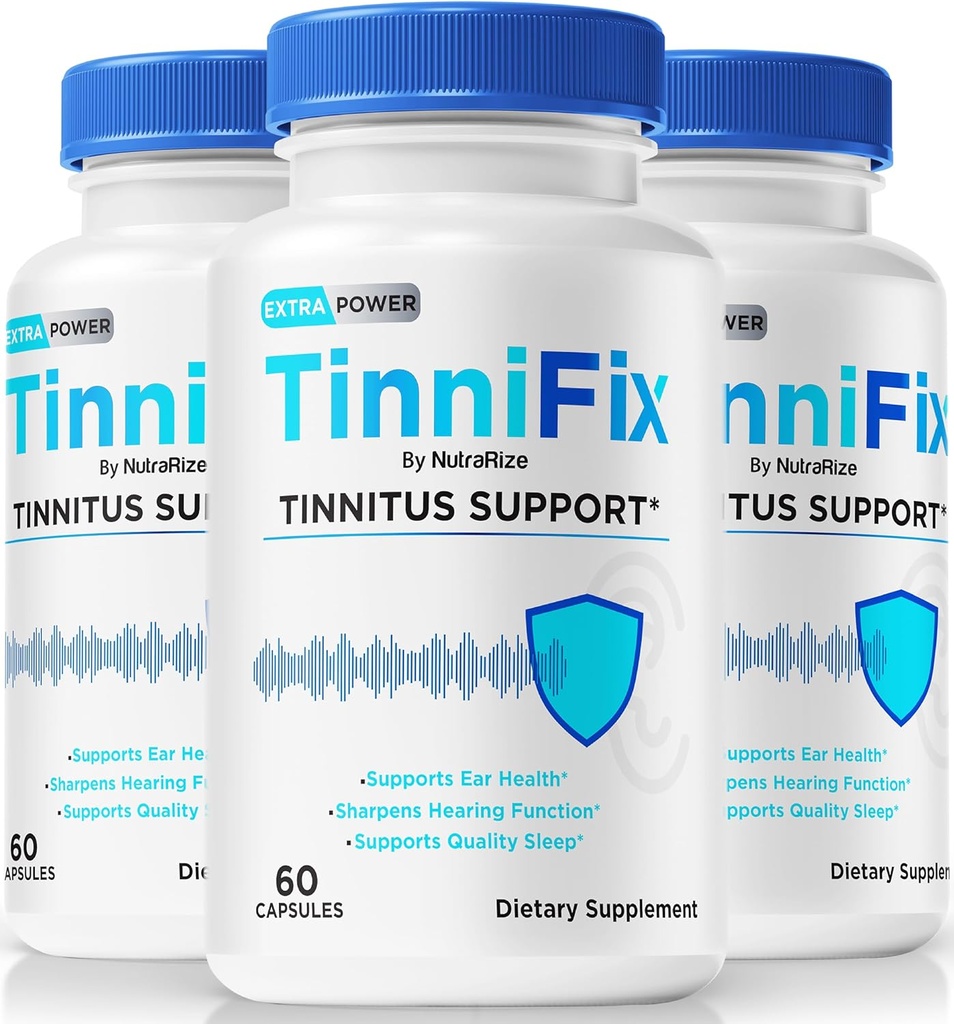 (3 Pack) Capsule Tinnifix - Advanced Hearing Support Formula, Pillole Tinnifix per mantenere l'udito sano, Tutti Natural Tinnifix per la salute dell'orecchio completo, Official Tinnifix Fix Review (180 capsule)