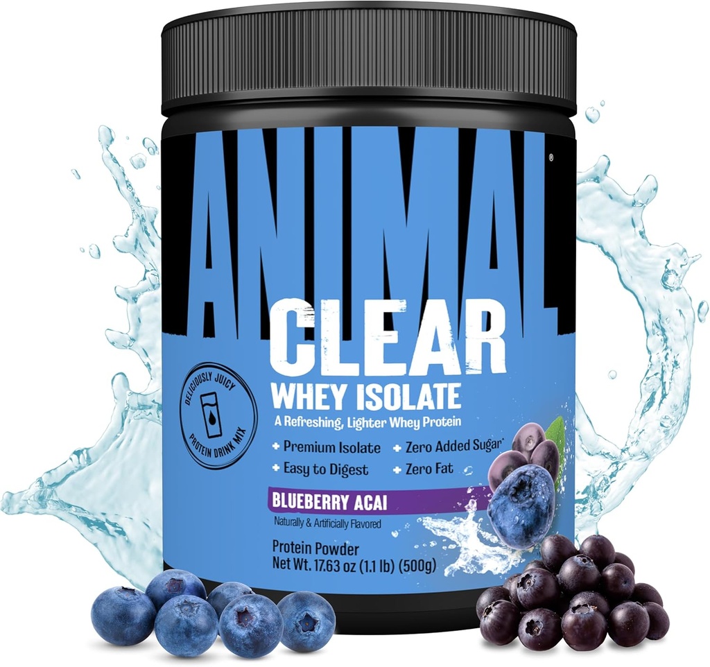 Polvere di proteine isolate di siero chiaro - facile da digerire e mescolare, 5g BCAA, succosa Deliciously, rinfrescante in qualsiasi momento bere per gli uomini e le donne, mirtillo Acai 125g (5 Serve)