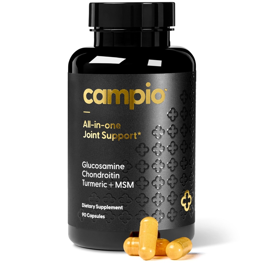 Glucosamina Condriotin MSM All-in-One Joint Support Supplement Turmeric, Acido Ialuronico, Boswellia, Ginger Root, Bamboo, BioPerine, Pepe Nero, Supporta Joint Health & Flexibility 90 Count