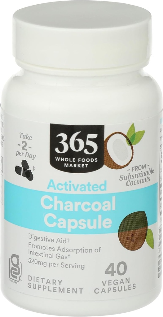365 By Whole Foods Market, Charcoal attivato, 40 Conte