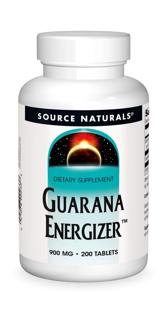 Fonte Naturals Guarana Energizer 900 mg Caffiene and Energy - 200 compresse