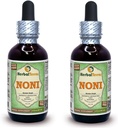 Noni (Morinda Citrofol) Glycerite, Organic Dried Fruits Alcohol-Free Liquid Extract (Nome: HerbalTerra, Proudly Made in USA) 2x2 fl.oz (2x60 ml)
