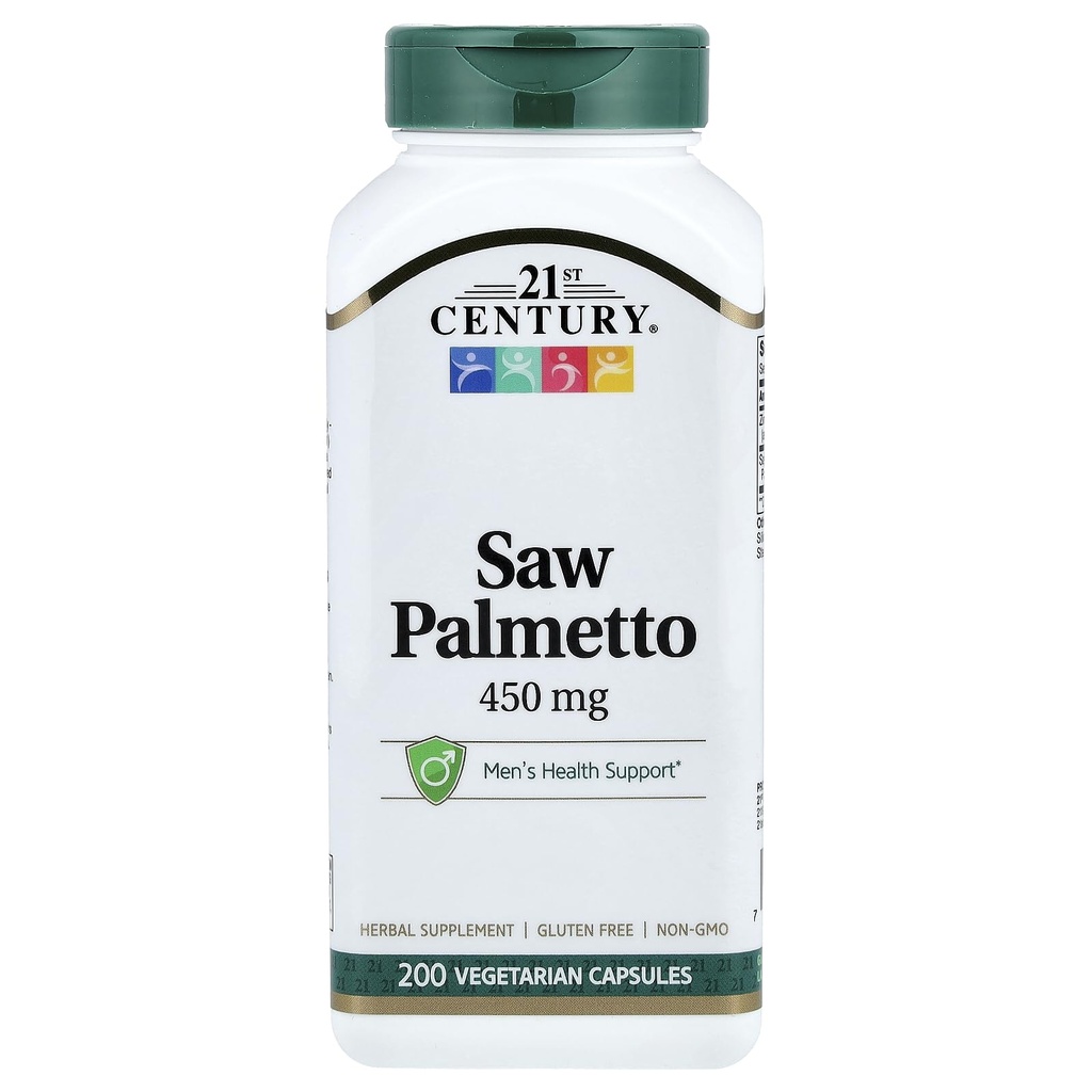21st Century Saw Palmetto, 450 mg, 200 capsule vegetariane