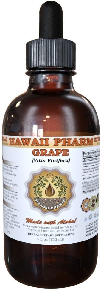 Estratto di liquido di uva (Vitis Vinifera) Integratore di vinazione di semi 2 oz