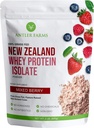 Antler Farms - 100% Grass Fed New Zealand Whey Protein Isolate, Mixed Berry Flavor, 30 Serve, 2 lbs - Delicious, Cold Processed, Rapidly Absorbed, Keto Friendly, NO-Hormones, NO-OGMs