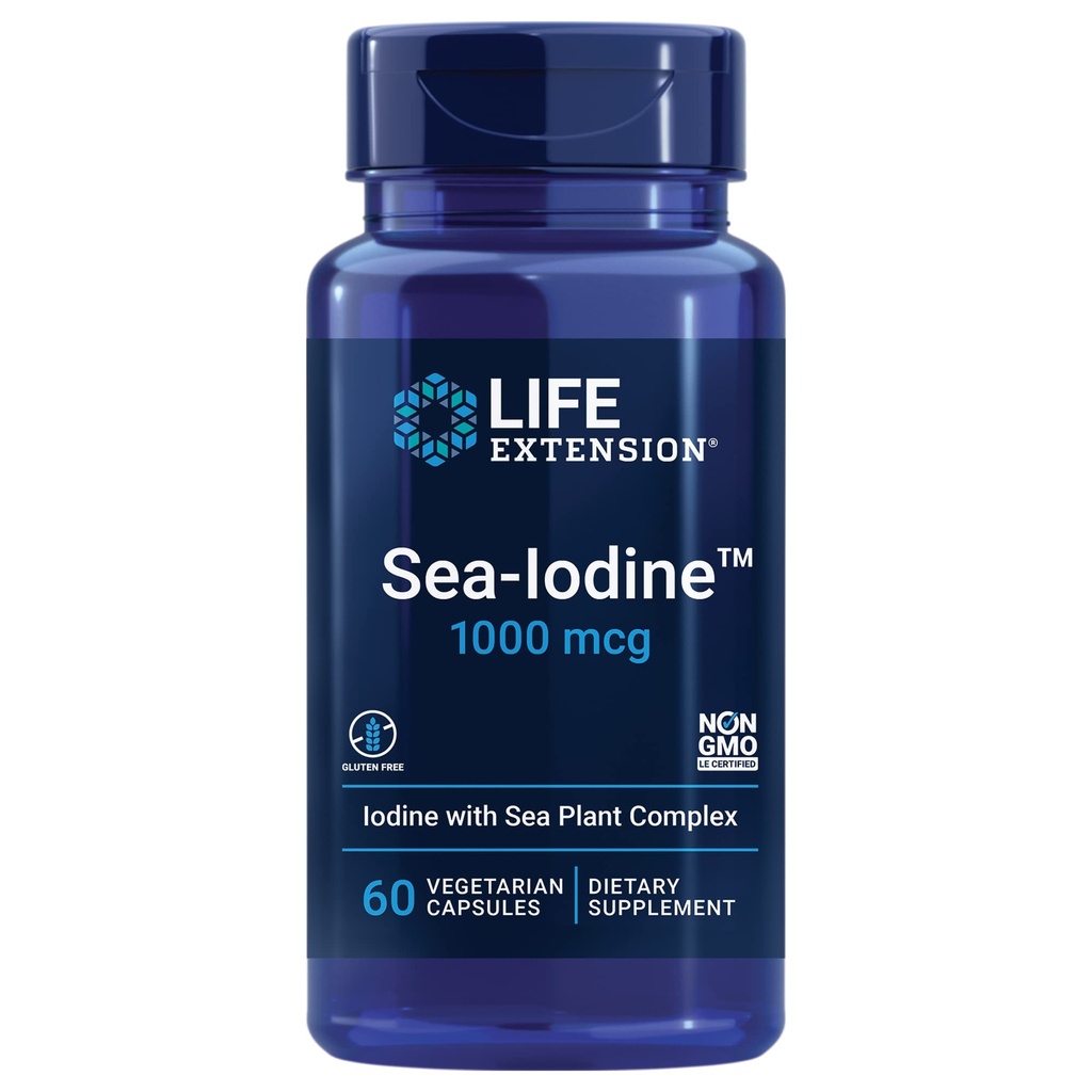 Estensione di vita Taurine 1000mg e Sea-Iodine 60 capsule supplemento Bundle