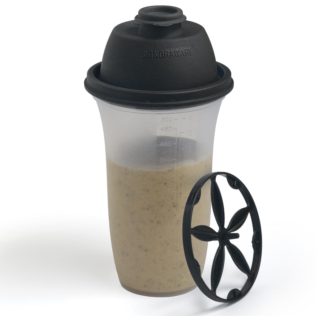 SIGNORA WARE Shaker Bottiglie | 17-Ounce Plastic Protein Shake Bottiglia per la sostituzione dei pasti Shakes & Smoothies, Bevande, Miscelazione Insalata Abiti & Salse, Margarita, & More