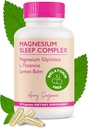 Magnesio Sleep Complex con L-Theanine e Lemon Balm - Melatonin-Free Sleep Support for Natural Calm and Relaxation - Magnesium Glycinate - 90 Capsule
