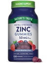 Verità della natura Zinc Gummies per Adulti | 50mg | 120 Count | Vegan, Non-GMO & Gluten Supplemento gratuito | Frumento di bacche miste