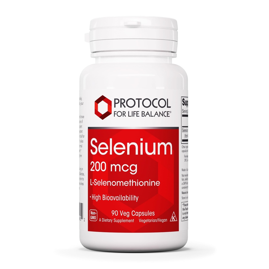Protocollo Selenio 200mcg - Supporto immunitario, tiroide e salute della prostata* - Integratori di selenio - Vegetariano, Kosher & Halal - 90 Caps di Veg