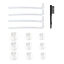 Set universale per apparecchi acustici BTE Eartips Domes - Include 9 spine per auricolare monostrato, 4 tubi per resound e 1 spazzola per la pulizia