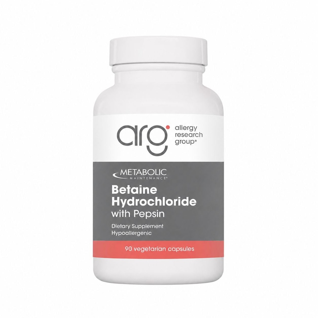 Manutenzione metabolica Betaine HCL + Enzima digestivo della pepsina - Digestione delle proteine + Integratore di supporto alla salute del fegato (100 capsule)