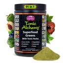 Dragon Herbs Tonic Alchemy Superfood Greens Polvere con 91 ingredienti: erbe toniche, Ashwagandha, funghi, probiotici, Super Greens, alghe, frutta, verdure, Spirulina - 30 Serve