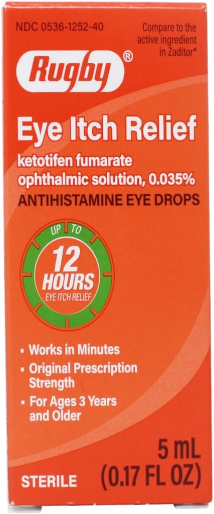 RUGBY LABORATORIES Eye Itch Relief Antihistamine Gocce 0.17 Fl Oz