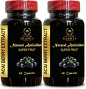 ACAI Berry Extract - acai Berry Diet Capsule, Acai Berries Superfood, Vitamina Water acai Blueberry, acai Berry Fruit Pills - 2 Bottiglie 120 Capsule