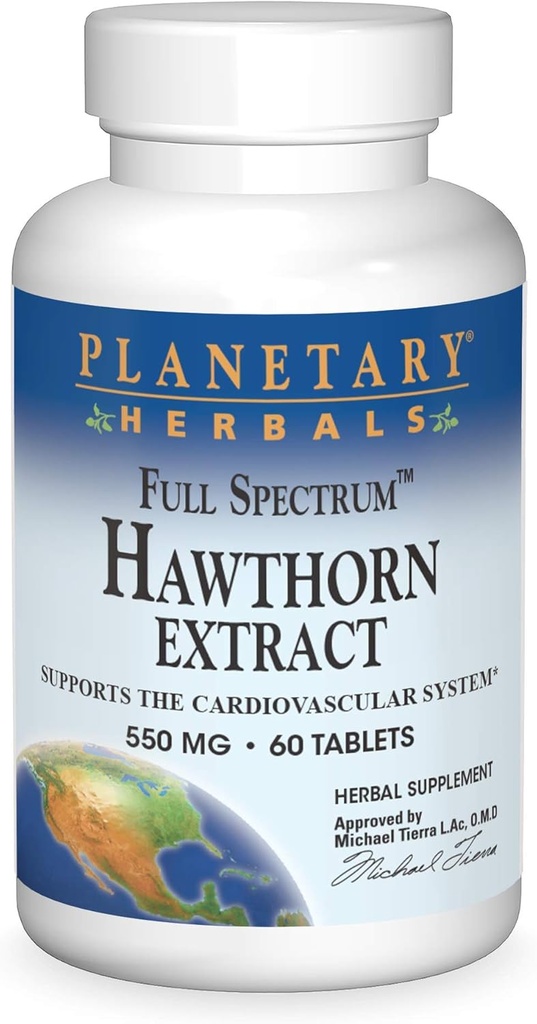 Erboristeria planetaria Spettro completo Estratto di biancospino 550 mg Tab, 60 ct