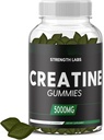 Sugar Free Creatine 5g per uomini e donne - Chewable Creatine Monohydrate Gummies costruire dimensione con L-teanina & vitamina B12 5000mg Bodybuilding muscolare di forza - Pre-allenamento di crescita