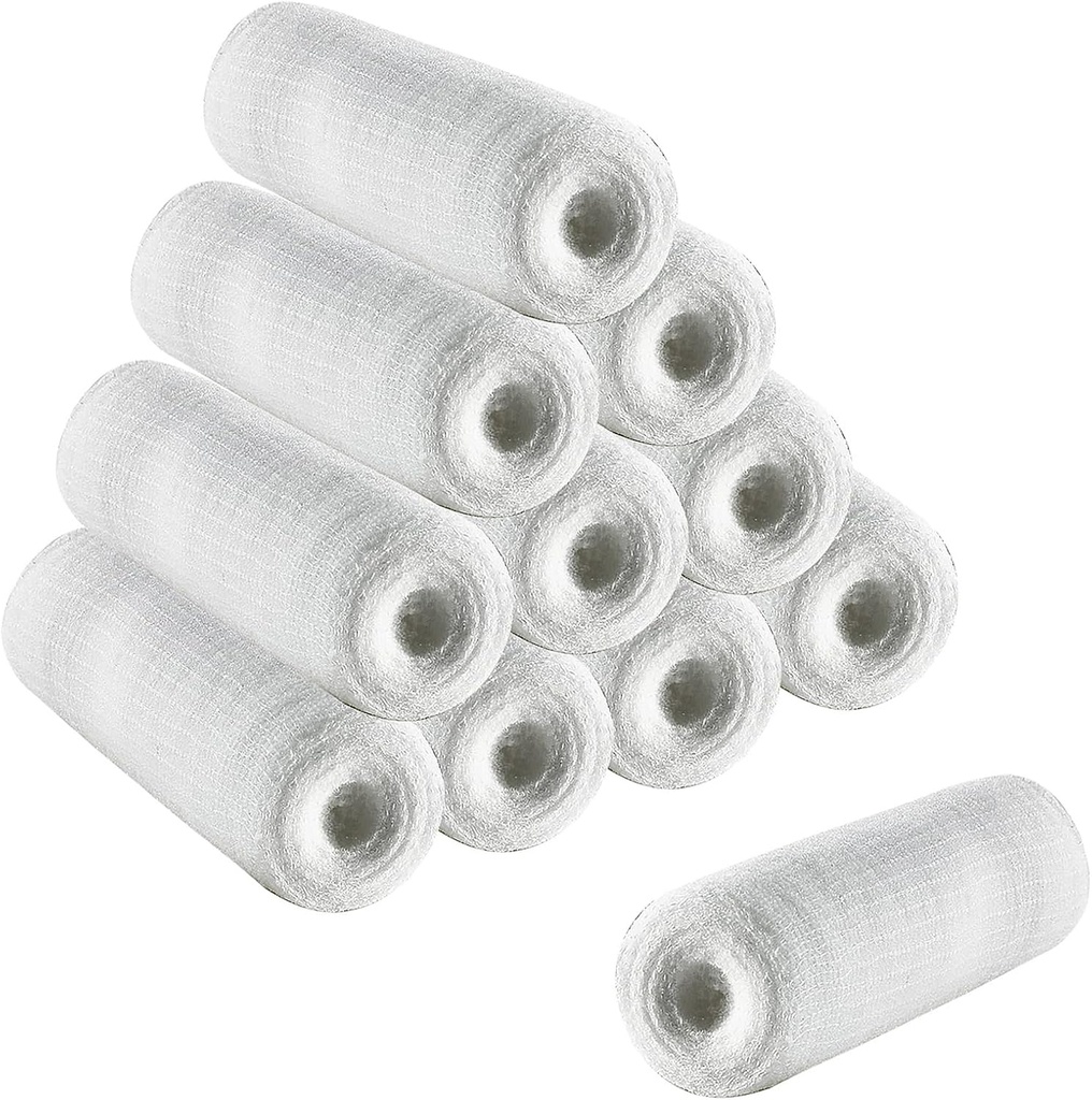 Gauze Rolls 12 pacchetto elasticizzato Bandages Cotone Mummia involucri per l'involucro a mano cavigliera e ginocchio 6cm x 4m