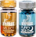 Generico Bypass Duo Select & PURIFY - Quemá grasa de día y de Noche (Seleziona 30caps) - (purificare 60caps), Blu e Oro